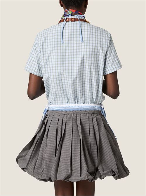 Camicia in popeline check MIU MIU | MK1959196LF073K